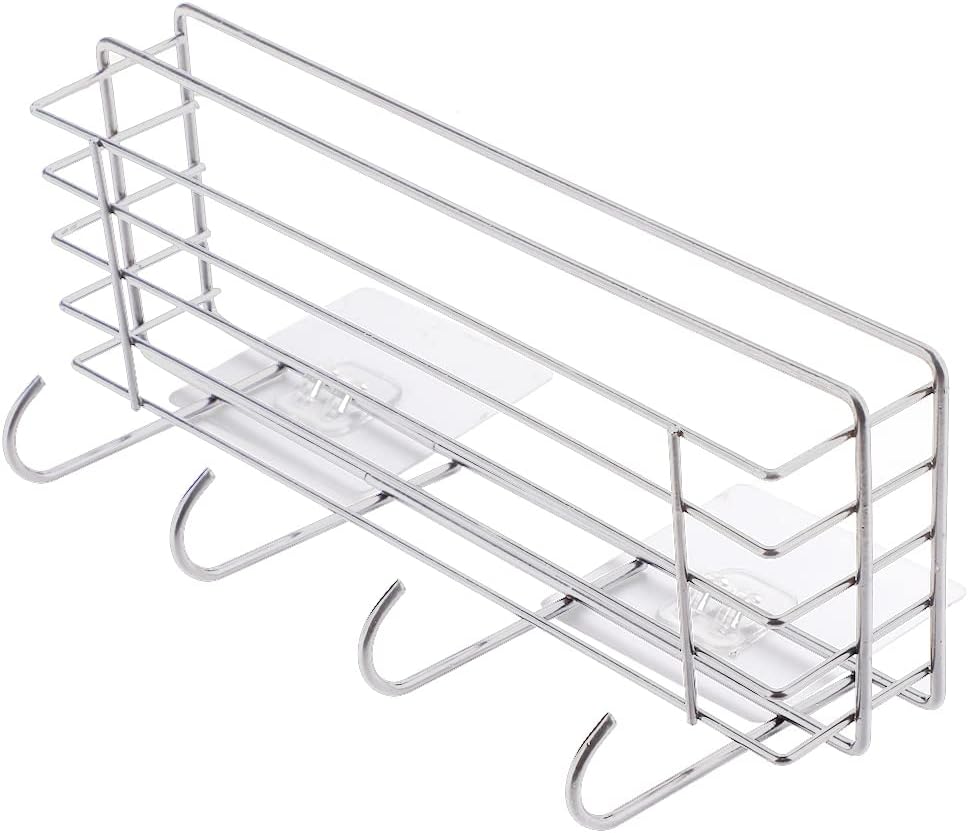 Algado Traceless Adhesive Shower Caddy with 4 Hooks 1