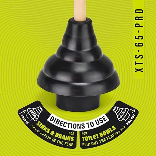 SteadMax XTS-65 PRO Toilet Plunger 2 Pack
