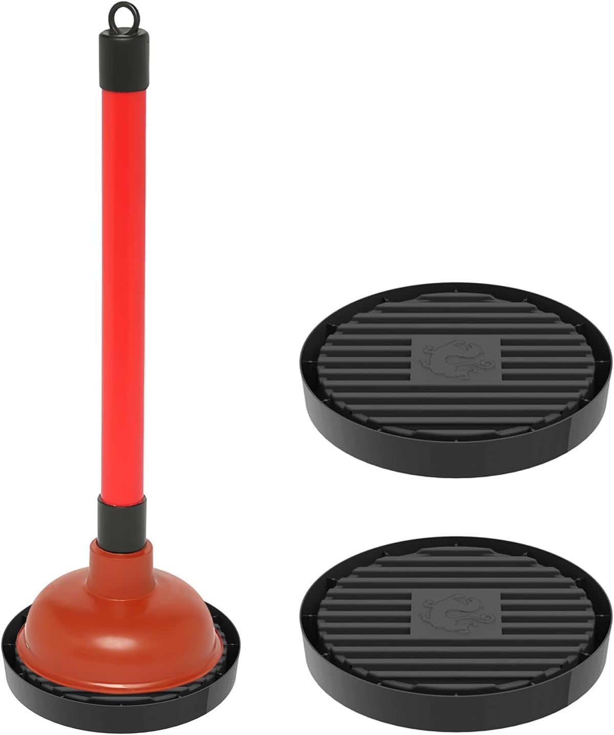 2Pcs Plunger Tray - Durable Black Plunger Holder