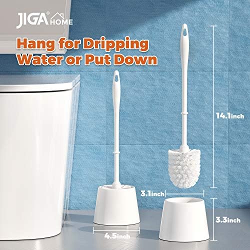 JIGA Toilet Brush and Holder Set 3 Pack White