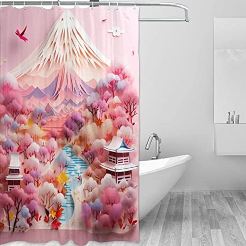 TIYAANDSY Japan Fuji Mountain Shower Curtain Set