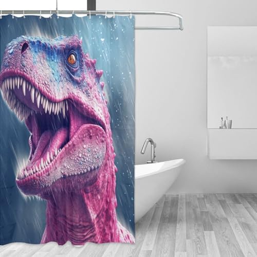 TIYAANDSY Roaring Dinosaur Shower Curtain Set