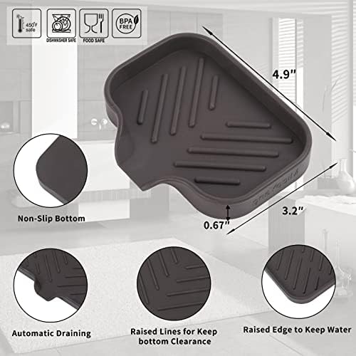 MicoYang Silicone Soap Dish with Drain Spout