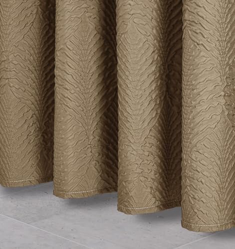 Gibelle Ombre Brown Shower Curtain Set with Hooks 72x72