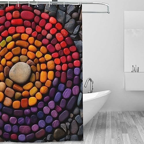 TIYAANDSY Cobblestone Shower Curtain Set