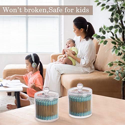 Tbestmax 3-Piece Cotton Swab Holder Set with Clear Lids