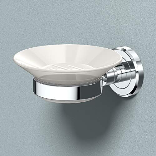 Gatco Latitude II Soap Dish Holder Chrome and White Combo