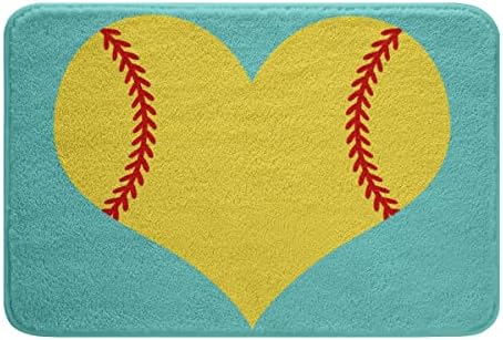 Softball Shower Curtain Set for Bathroom Decor