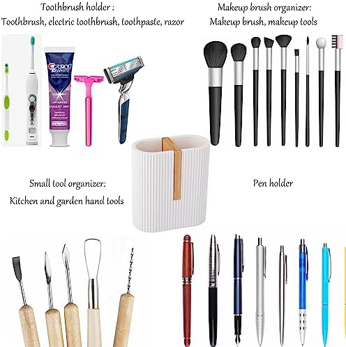 Rejomiik Resin Toothbrush Holder with Marble Design