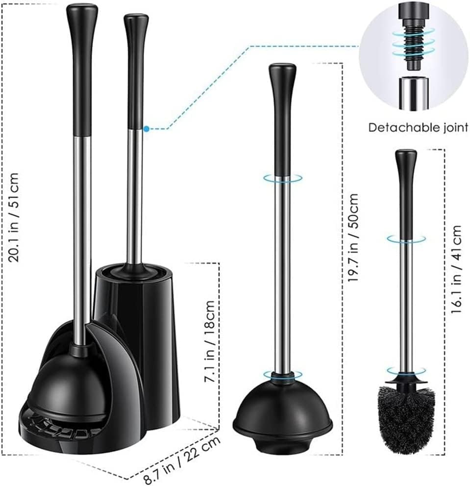 YIRENZUI 2 in 1 Toilet Plunger Brush Set