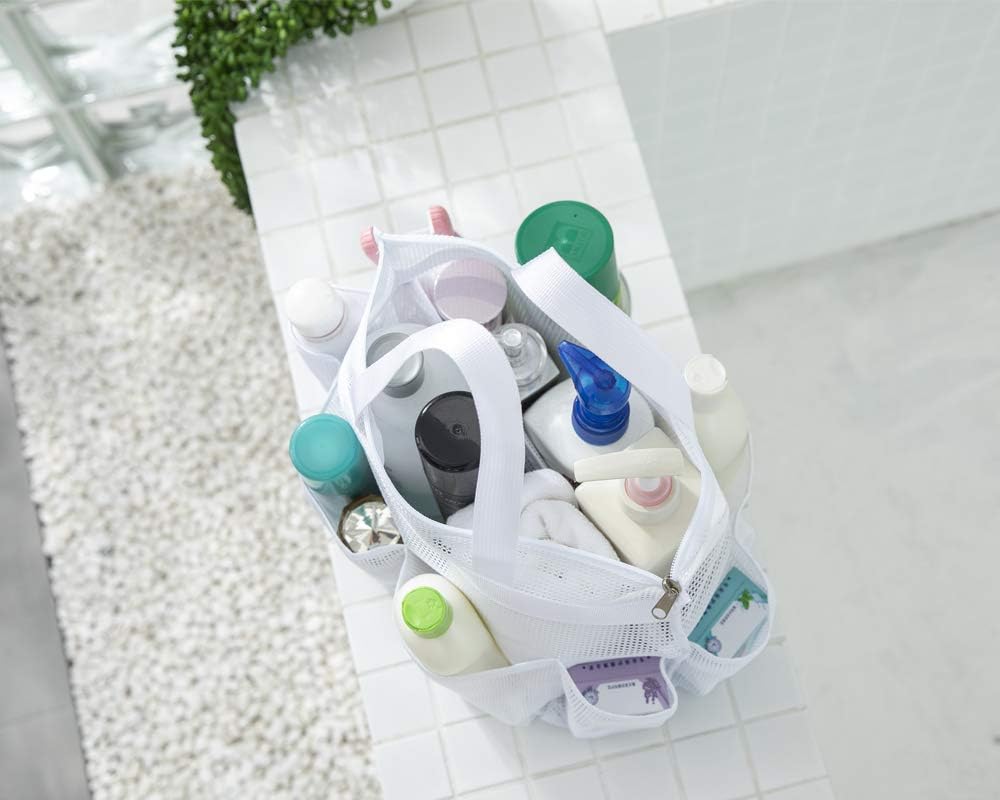 ALYER Large Mesh Shower Tote with Inner Compartment