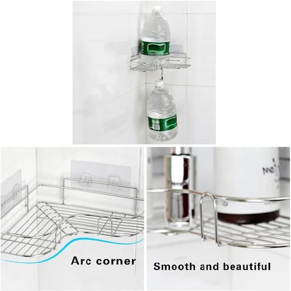 BAHELS Corner Shower Caddy Stainless Steel Organizer Rack