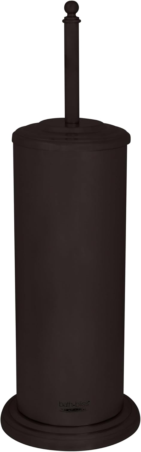 Bath Bliss Cylinder Free Standing Toilet Plunger Holder Bronze
