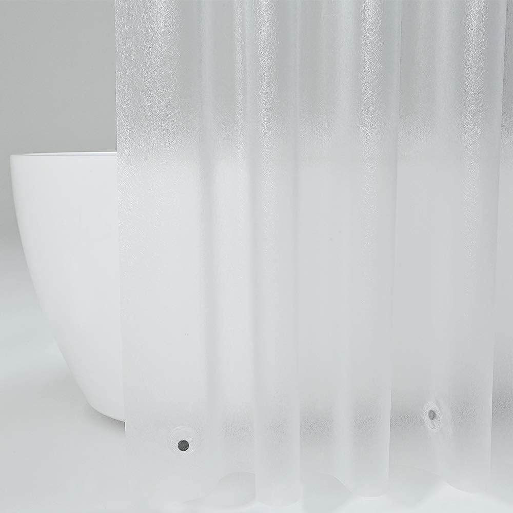 AooHome Frosted 72x72 Shower Curtain Liner with 5 Bottom Magnets and Metal Grommets