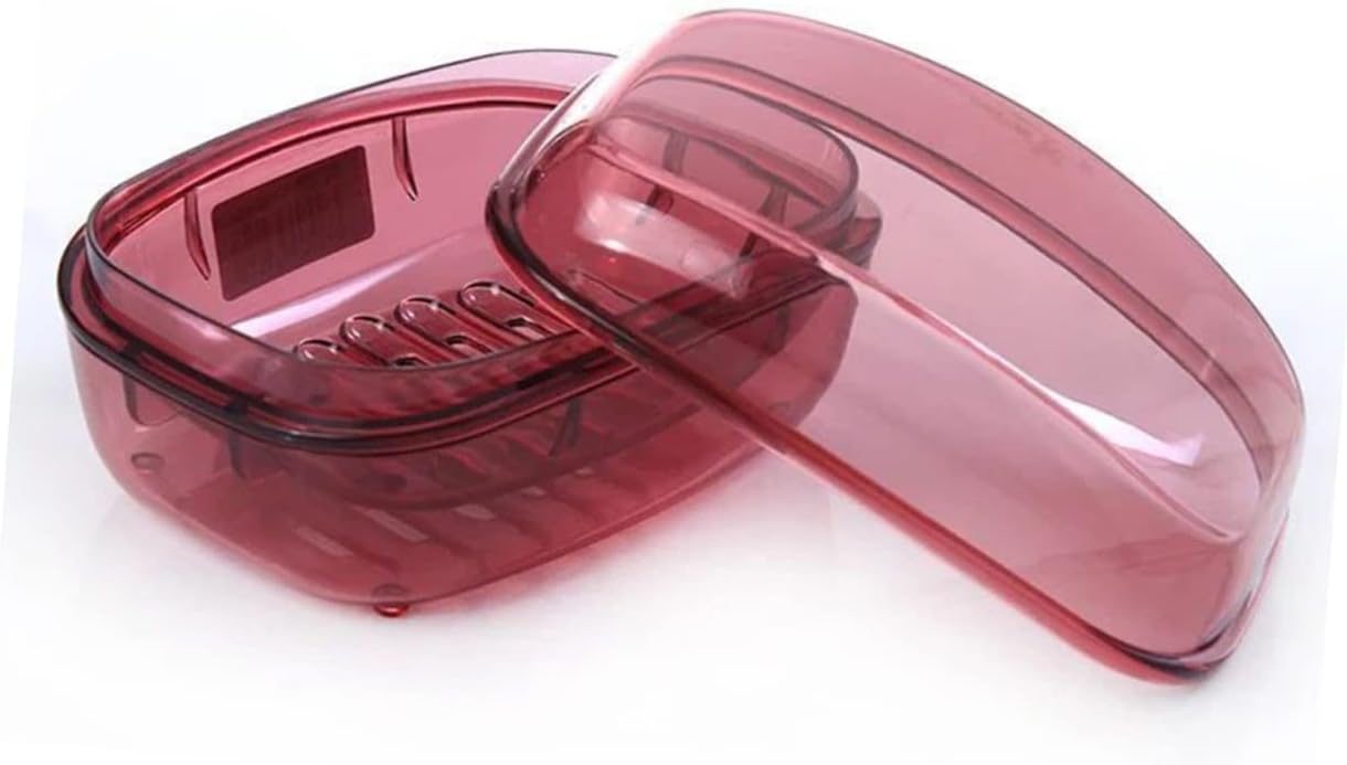 CONGARTENO Plastic Soap Dish with Lid for Bathroom and Travel