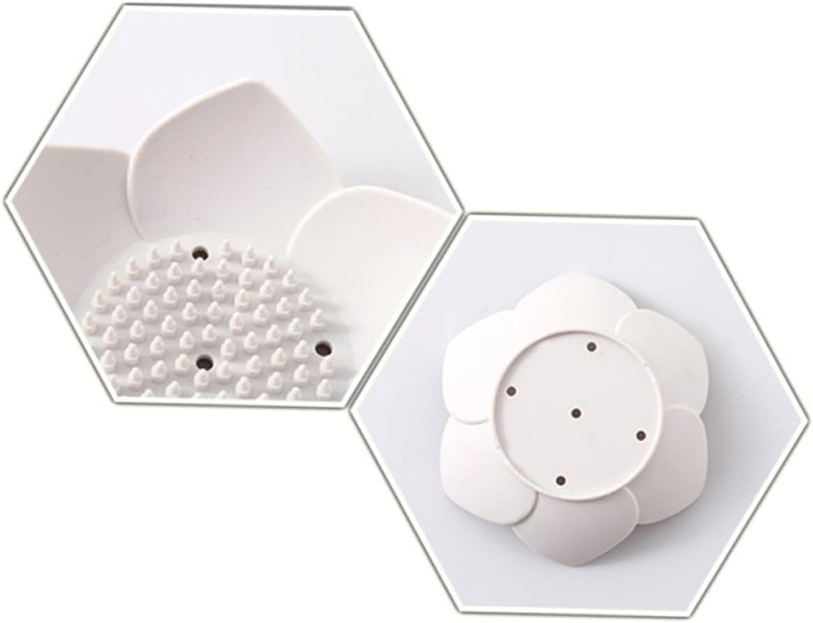 MAGICLULU Silicone Flower Soap Dish Drain Holder