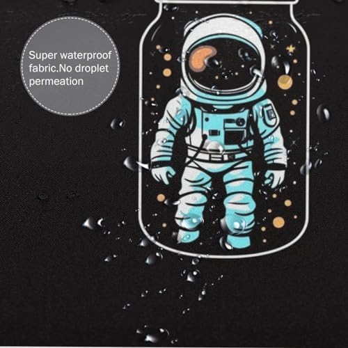 White Astronaut Pattern Shower Curtain Set with 12 Hooks 72x72in