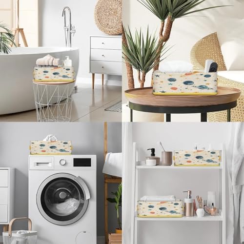 Solar System Space Toilet Paper Basket with Handles