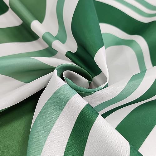 Aesthetic 70s Abstract Wavy Swirl Shower Curtain Set