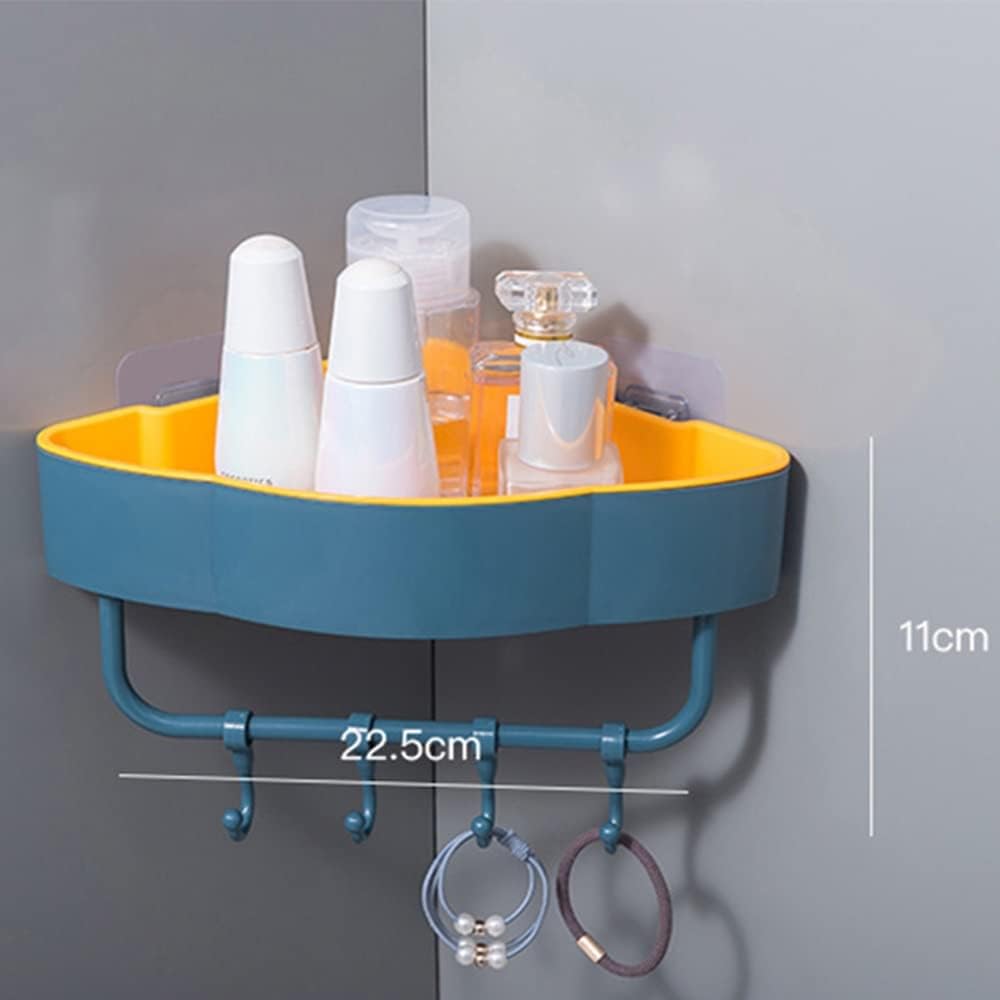 Corner Shower Caddy with Hooks and Shelves Pink