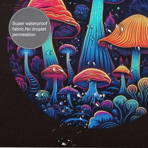 Trippy Mushroom Shower Curtain Set 72x72in with 12 Hooks