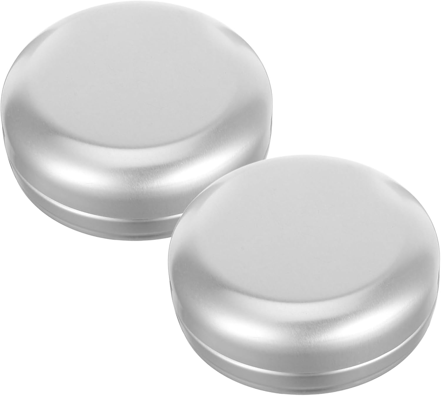Cabilock 2pcs Portable Round Aluminum Soap Dish Leakproof Travel Holder 1