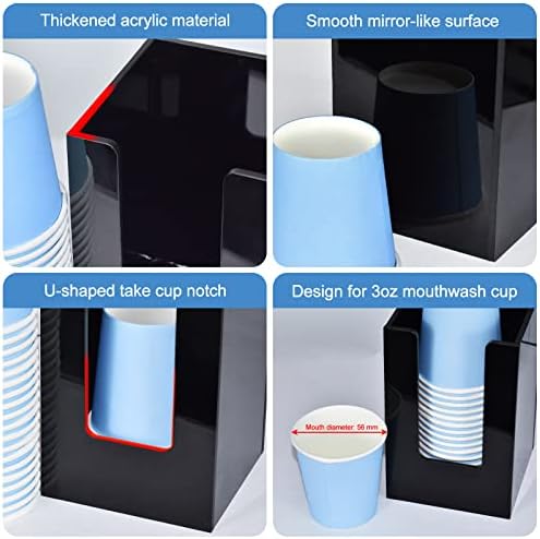 KIMCHOMERSE Bathroom Cup Dispenser - Black