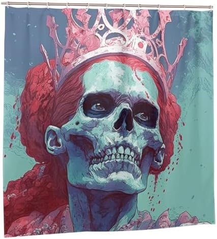 TIYAANDSY Skeleton Queen Shower Curtain Set