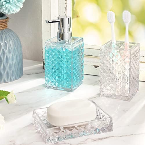 Yueranhu Clear Bathroom Accessory Set 6pcs Acrylic