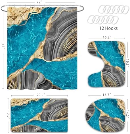 Gibelle 4 Pcs Marble Bathroom Decor Set