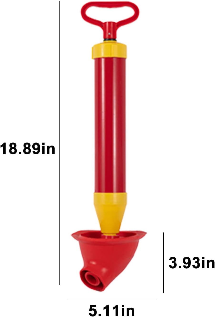 Heavy Duty Toilet Plunger with Gutter Clog Remover