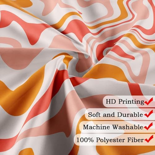 Dongbei Cute Orange Shower Curtain with Hooks 60x70in
