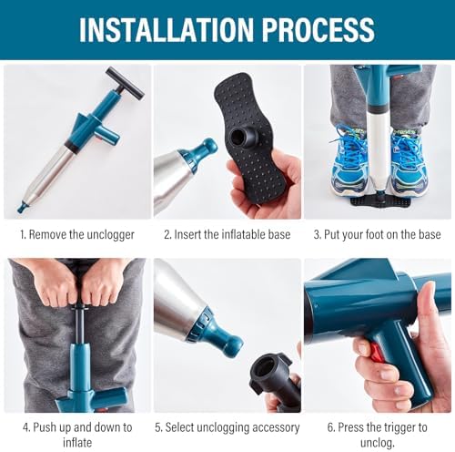Madrigal High Pressure Toilet Plunger with Air Drain Blaster
