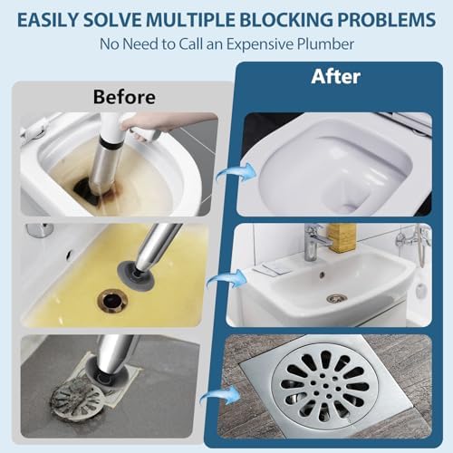 inShareplus Heavy Duty Toilet Plunger Kit