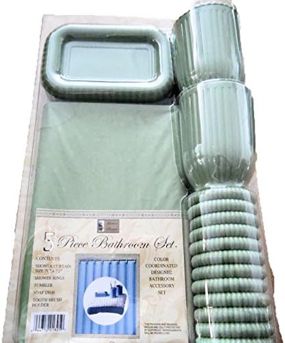 BHP 5 Piece Plastic Bathroom Accessories Set