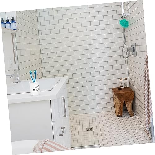 2pcs Frosted Bathroom Toothbrush Holder Cups Modern Design