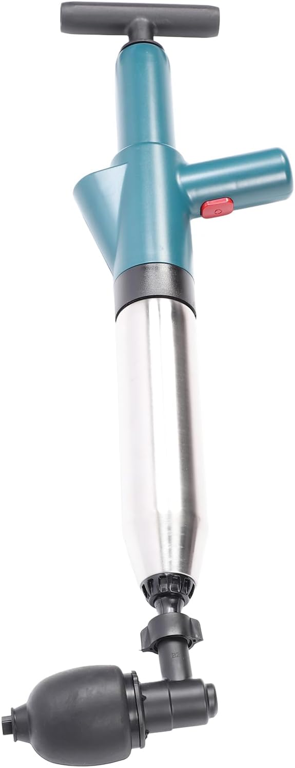 Air Pressure Toilet Plunger with Comfortable Grip and Adapter