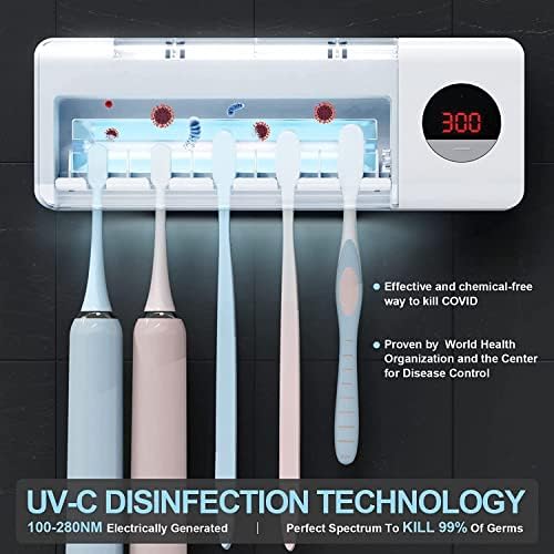 HouseGem Cordless Toothbrush Holder with Timer