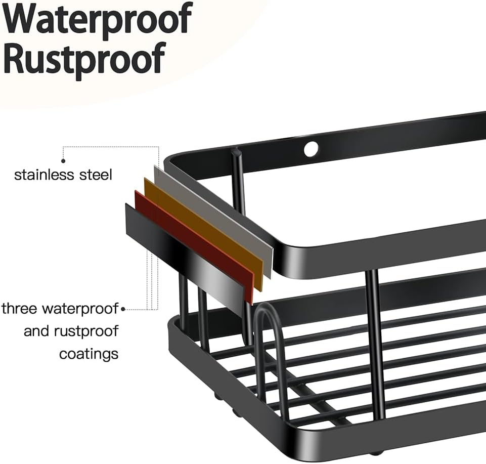 Unicrest RY Adhesive Shower Caddy 2 Pack 1