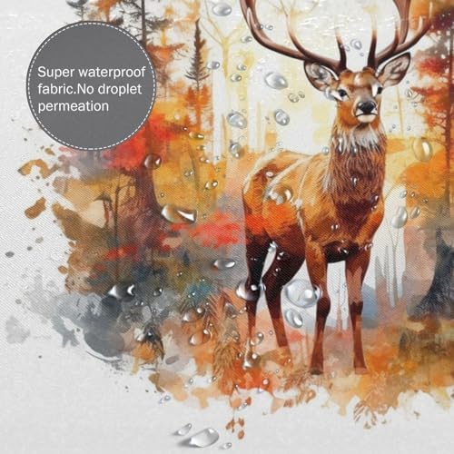 Brown Deer Shower Curtain Set with 12 Hooks 72x72in 1