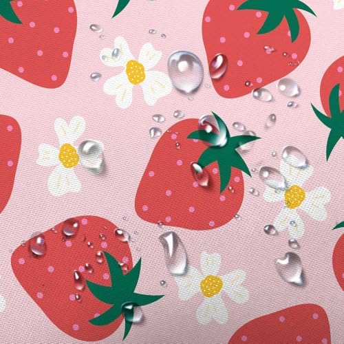 Cute Strawberry Shower Curtain Kids Girls Bathroom Decor