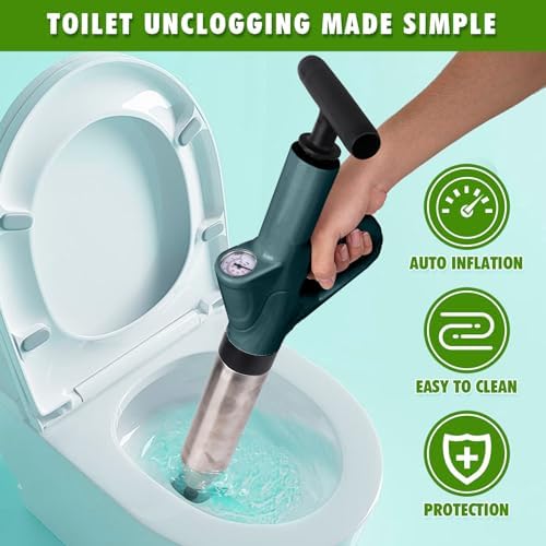 DKLECHUI High-Pressure Toilet Plunger with Barometer 1