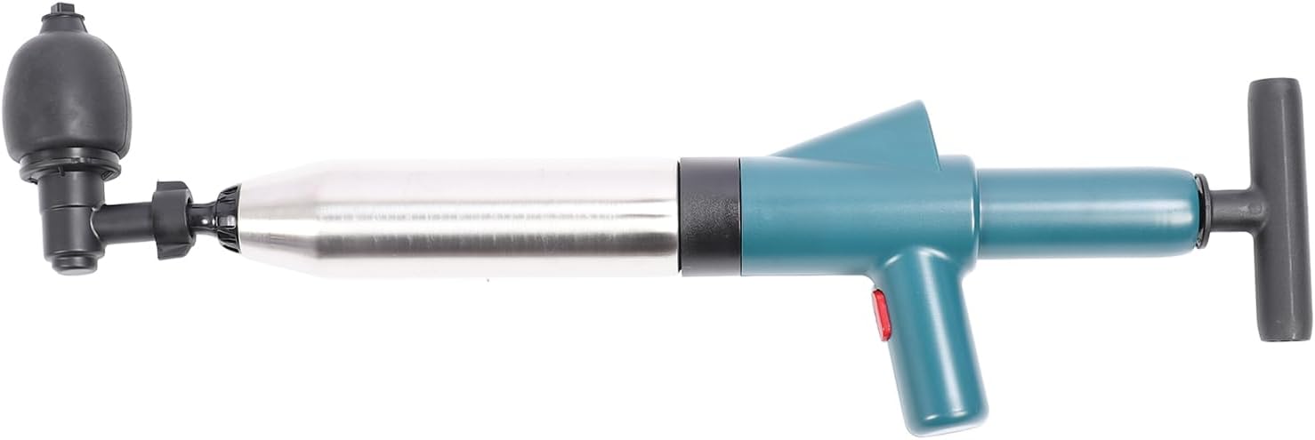 Air Pressure Toilet Plunger with Comfortable Grip and Adapter
