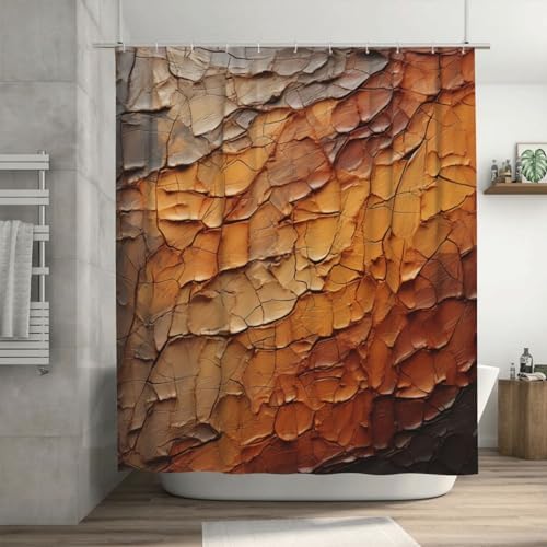 TIYAANDSY Abstract Oil Painting Shower Curtain Set 1