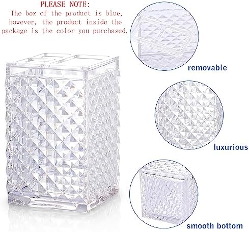 Yueranhu Clear Bathroom Accessory Set 6pcs Acrylic