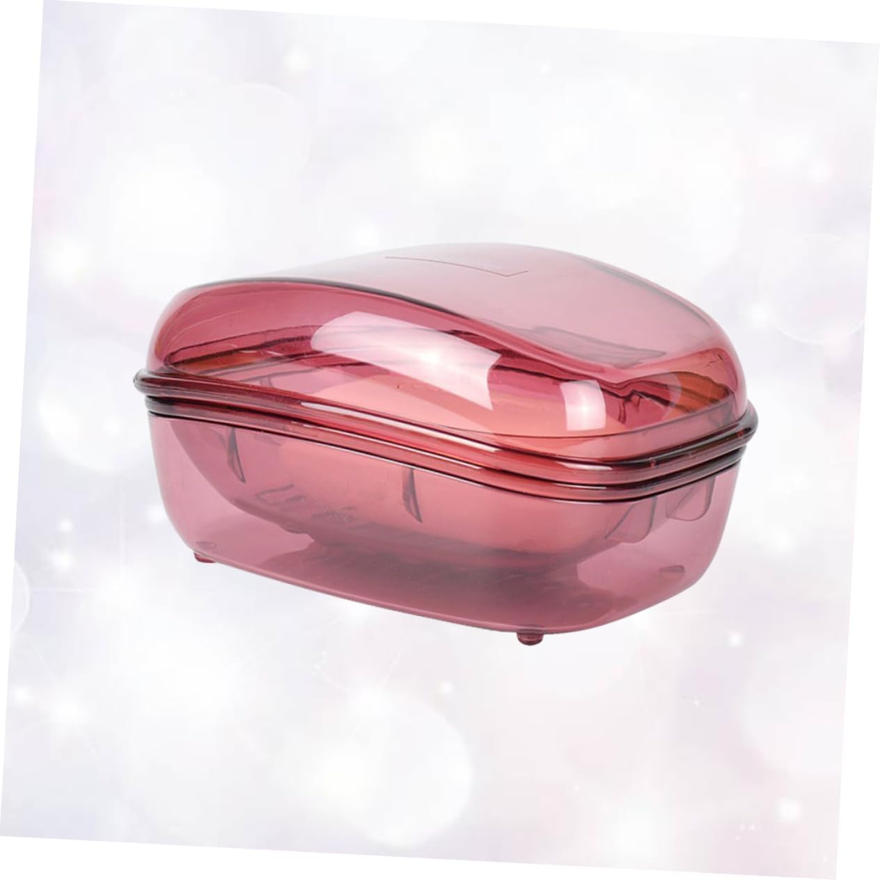 CONGARTENO Plastic Soap Dish with Lid for Bathroom and Travel