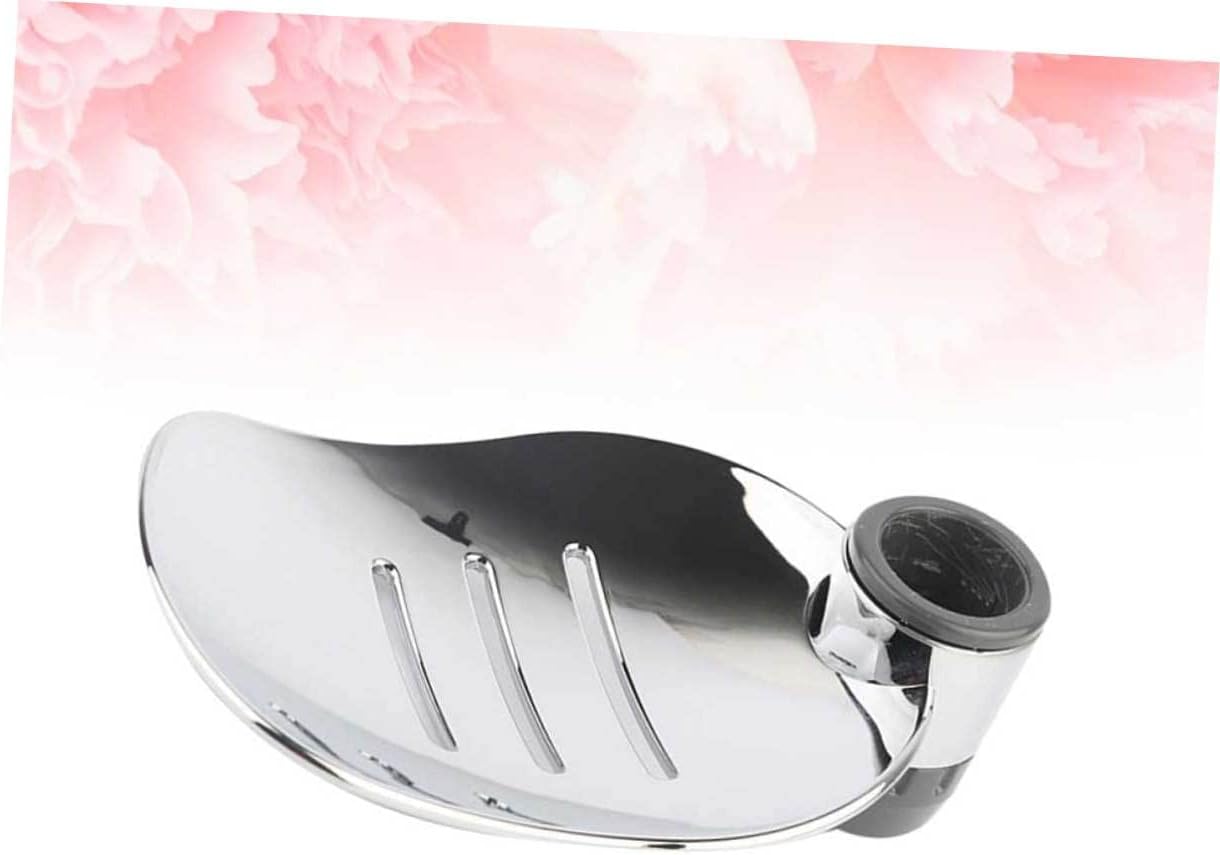 Luxshiny 2pcs Silver Soap Dish with Drainage