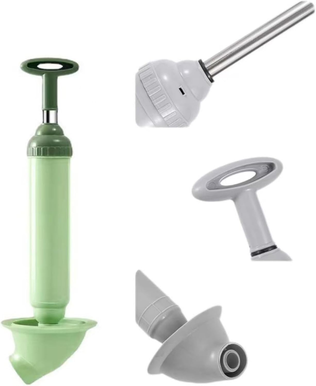 2025 High Pressure Toilet Plunger - Heavy Duty Drain Tool Green