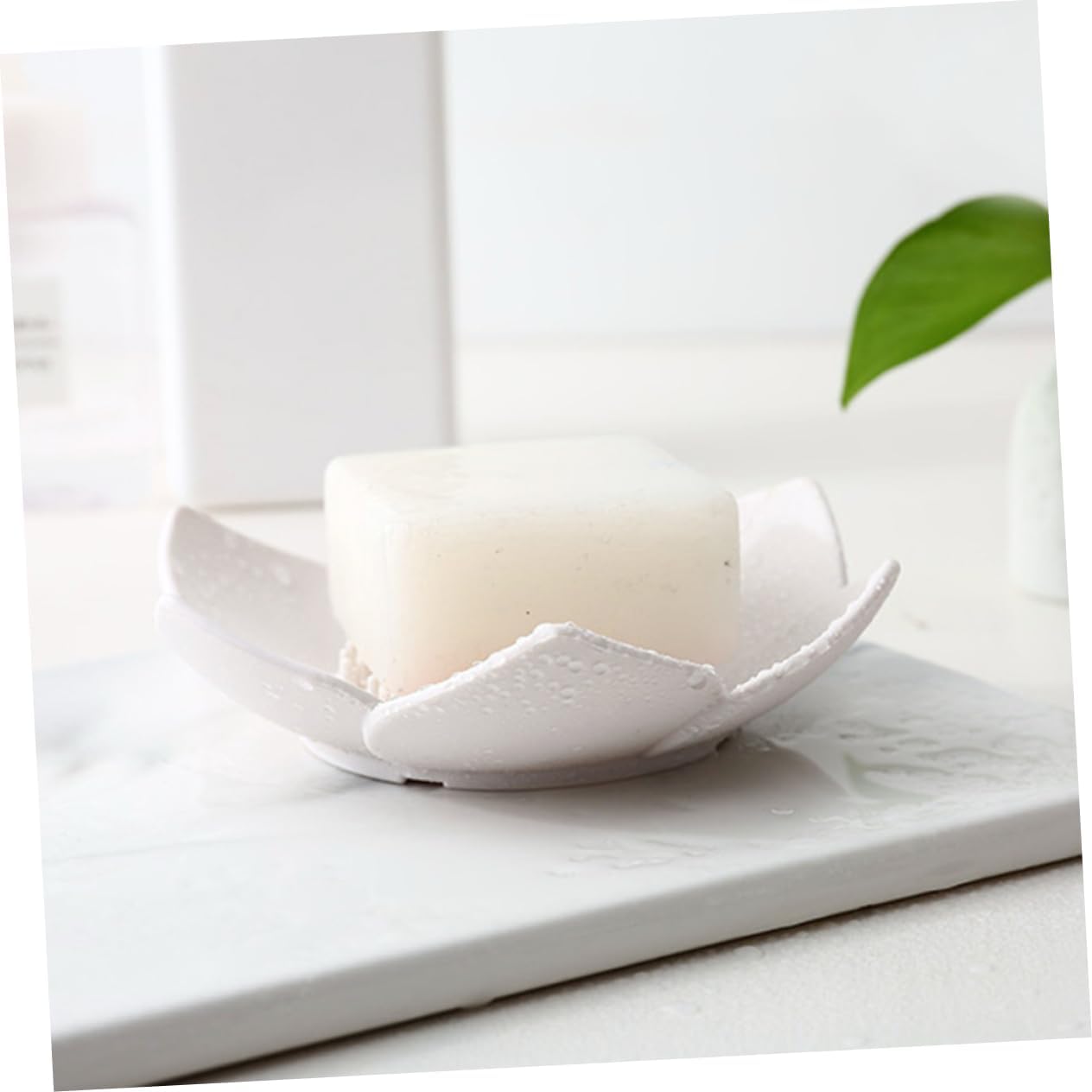MAGICLULU Silicone Flower Soap Dish Drain Holder