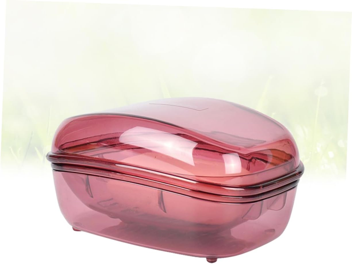 CONGARTENO Plastic Soap Dish with Lid for Bathroom and Travel